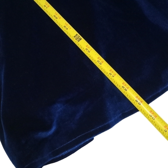 Tularosa Ryland Royal Blue Velvet Long Sleeve Deep V-Neck Empire Waist  Xsmall - Picture 8 of 13